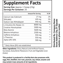 Pre - Workout w/Creatine 5g (Grape Annihilator)
