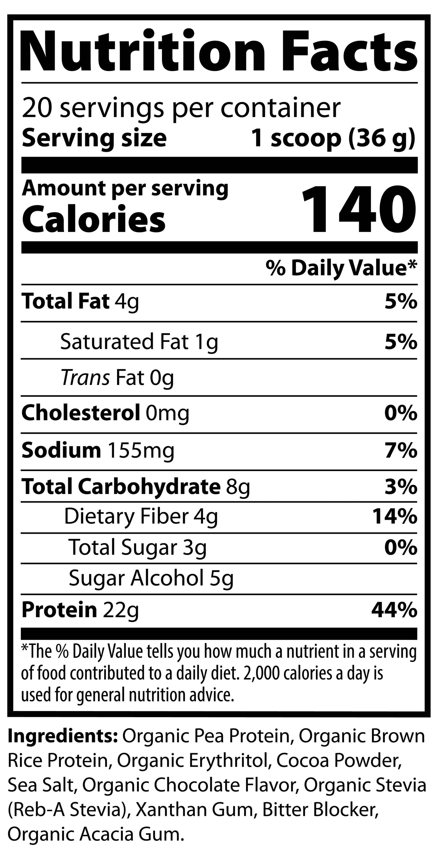 Vegan Protein Chocolate Shake - 1.5lb Pure Plant-Based Nutrition for Optimal Recovery