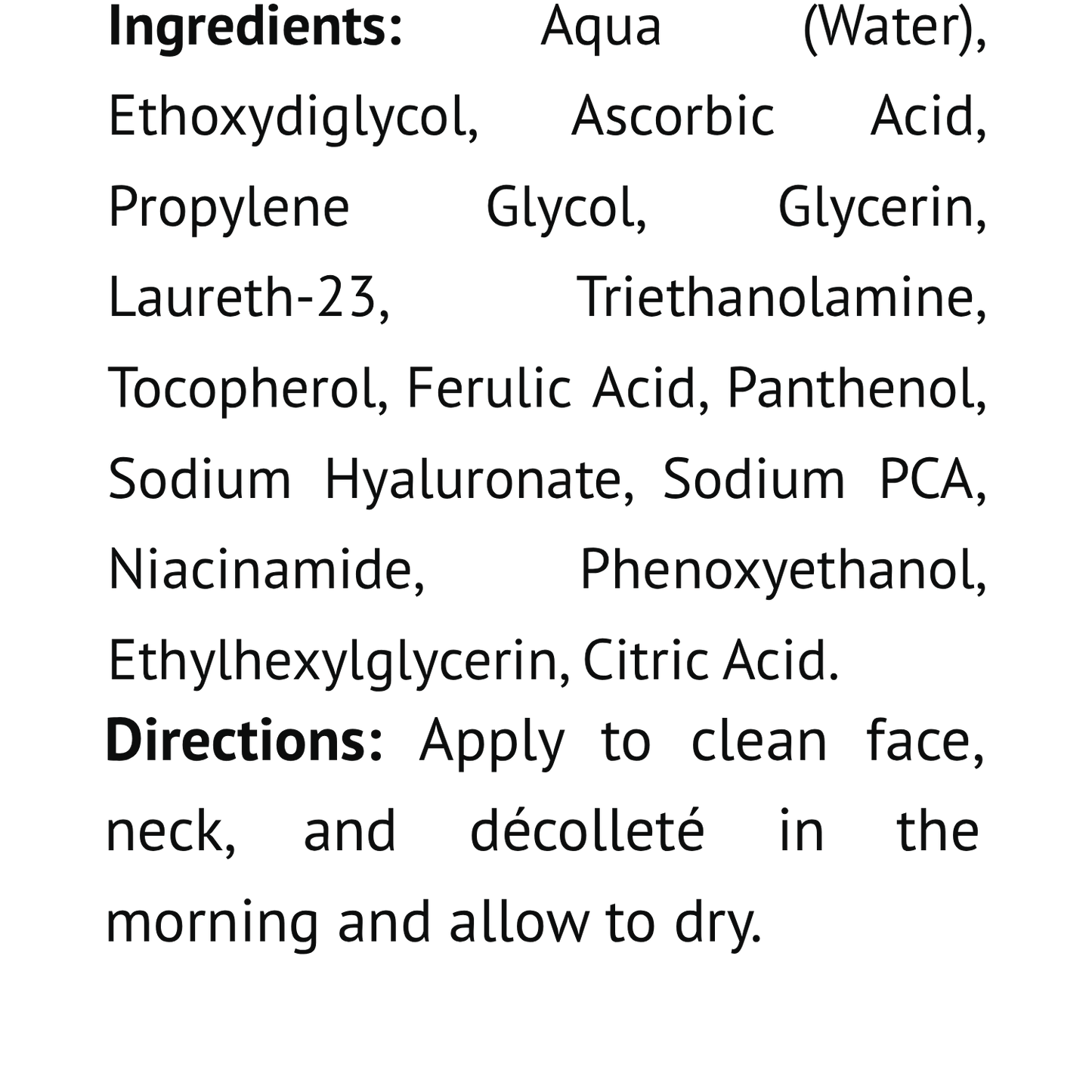 Vitamin C, B, E + Ferulic Antioxidant Serum, USA Made