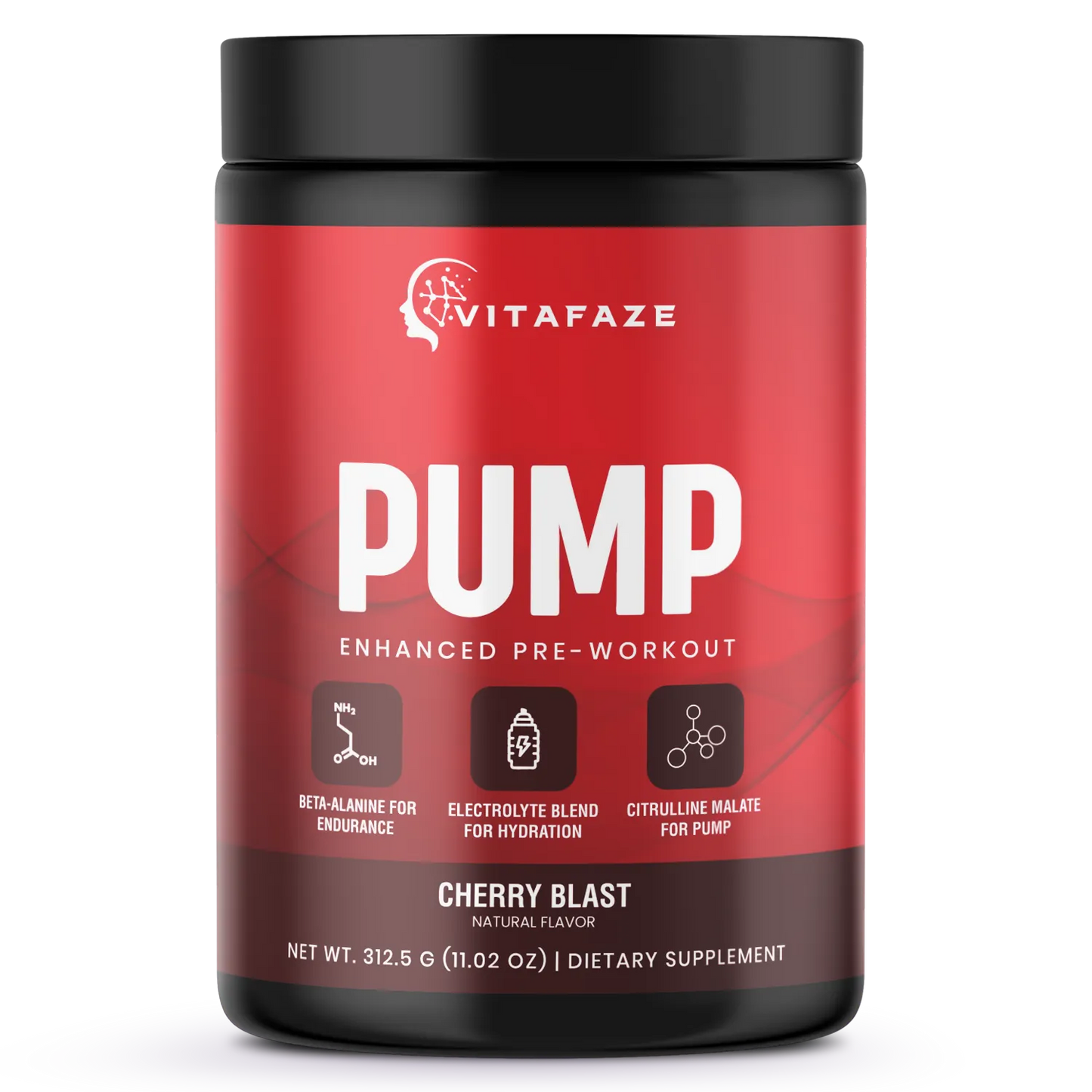 Pump Non - Stim Pre - Workout Cherry Blast 312g w/ Natural Flavo