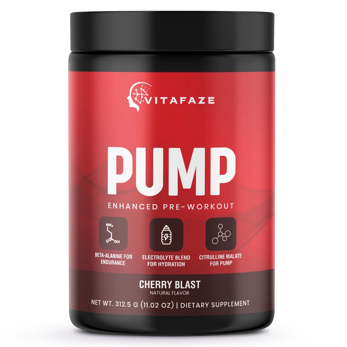 Pump Non - Stim Pre - Workout Cherry Blast 312g w/ Natural Flavo