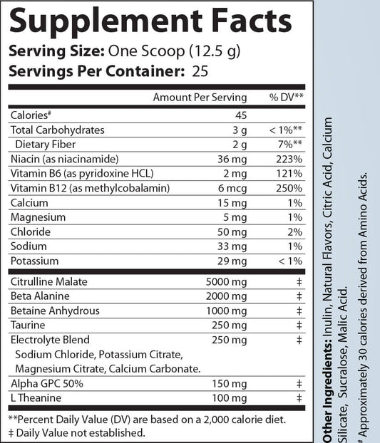 Pump Non - Stim Pre - Workout Cherry Blast 312g w/ Natural Flavo