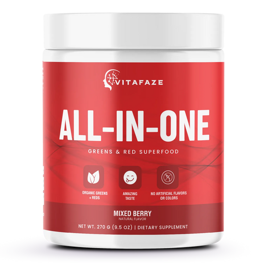 All - In/One Greens & Red SuperFood + Immune 270g Mixed Berry w/Natural Flavo