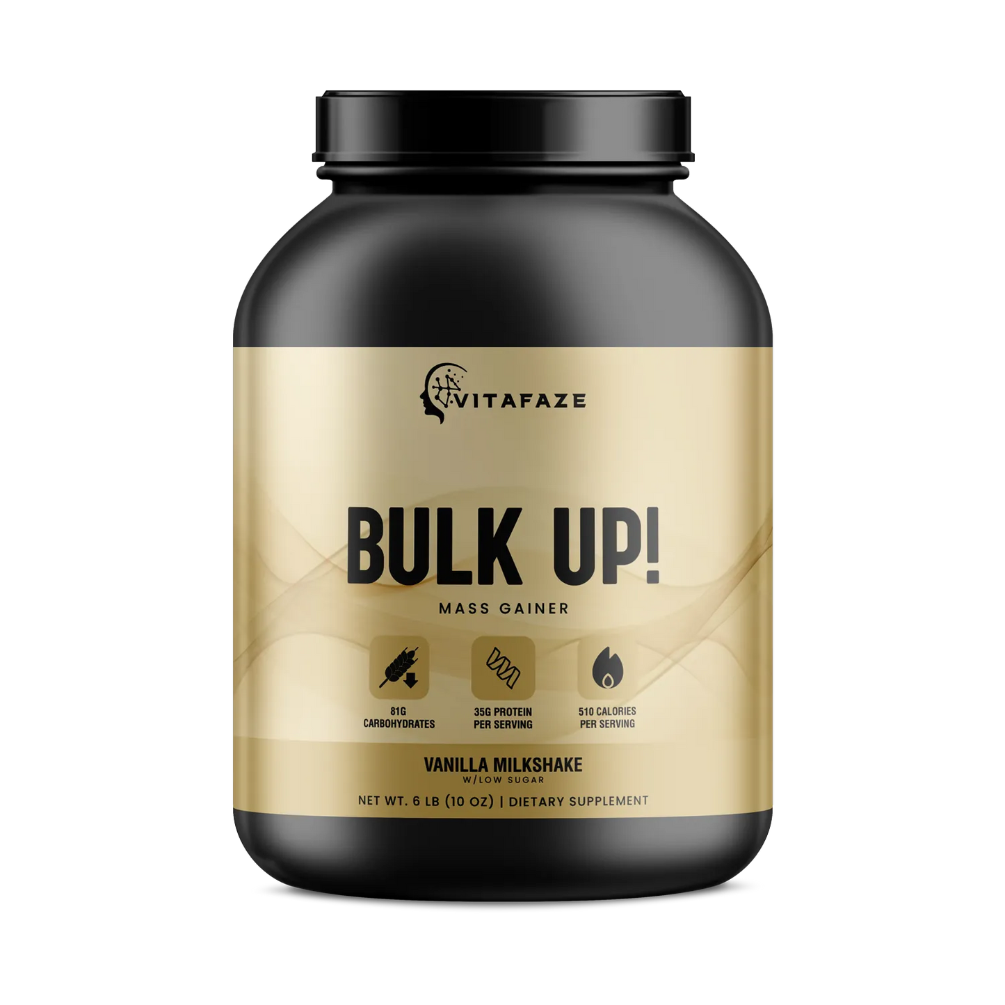 6lb Bulk Up! Mass Gainer Vanilla Milkshake w/Low Sugar