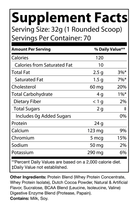 5lb Whey Protein Chocolate – 70 servings