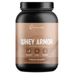 2lb Whey Armor Natural Protein Chocolate w/Stevia & Natural Flavor Non - GMO