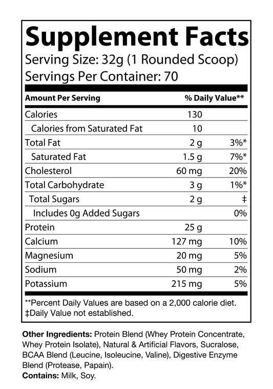 5lb Whey Protein Vanilla – 70 servings