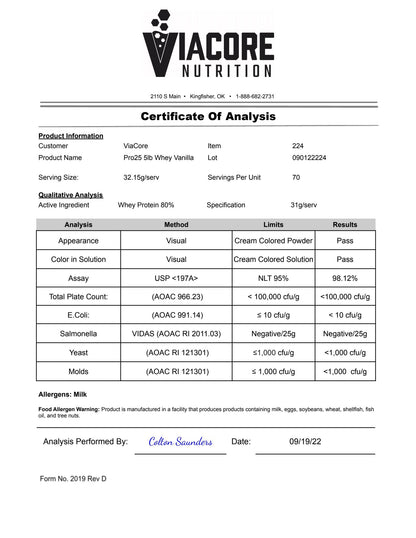 5lb Whey Protein Vanilla – 70 servings