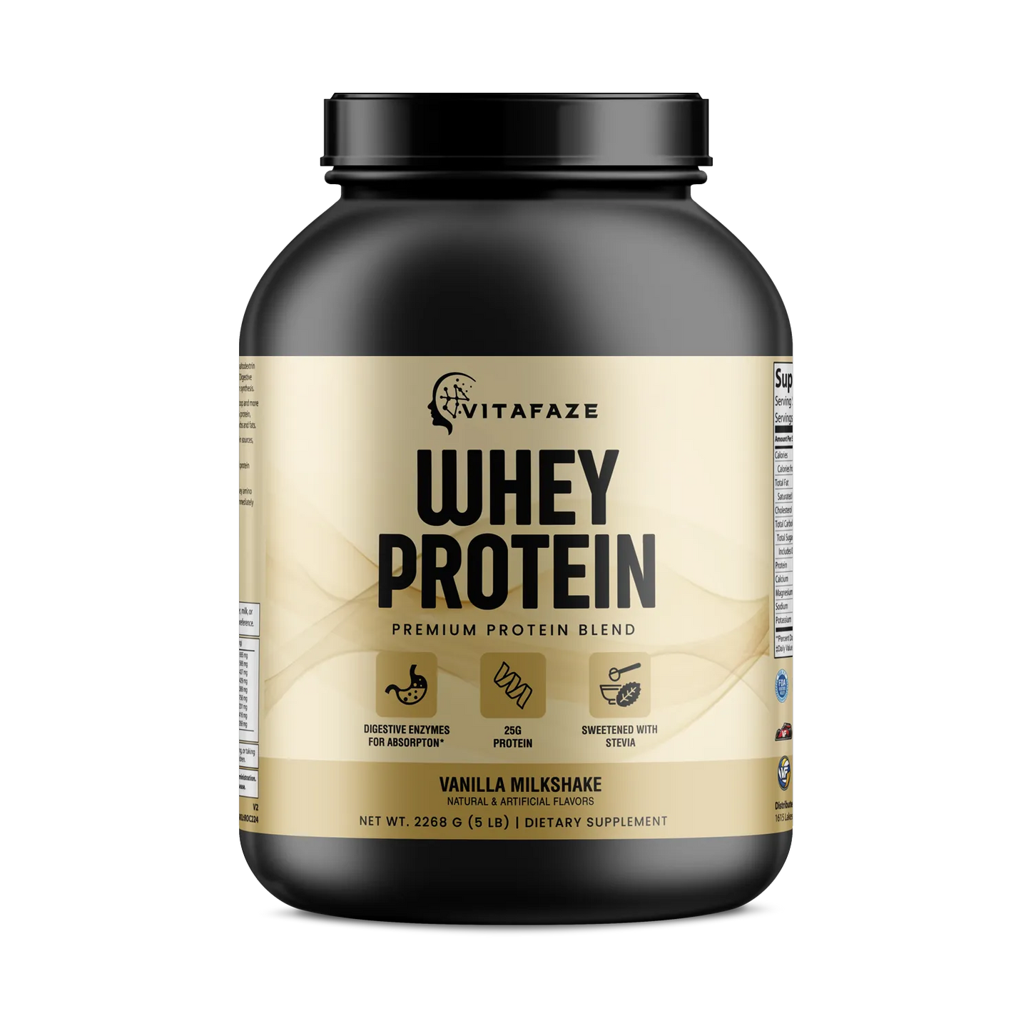 2lb Whey Armor Natural Protein Vanilla w/Stevia & Natural Flavor Non - GMO