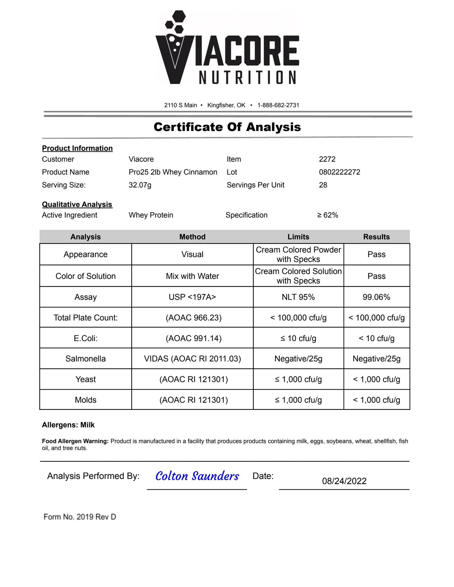 2lb Whey Cinnamon Swirl – 28 servings