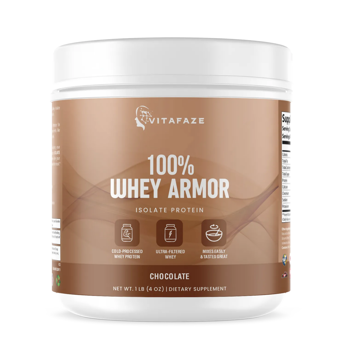 1lb 100% Whey Armor Isolate Protein Chocolate