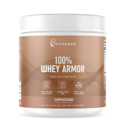 1lb 100% Whey Armor Isolate Protein Cappuccino