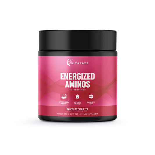 Energized Aminos Raspberry Iced Tea 360g – 40 servings
