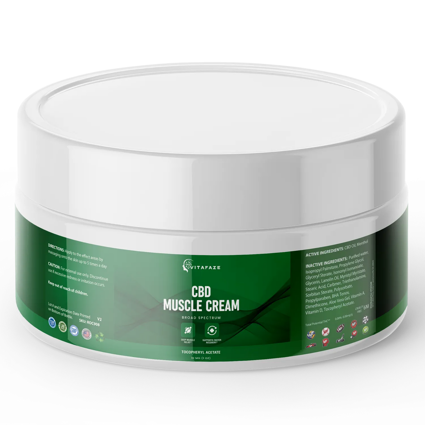 CBD Muscle Cream – Broad Spectrum 10mg (1oz)