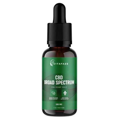 CBD Broad Spectrum (in Hemp Oil) – 500mg (1oz Tincture)