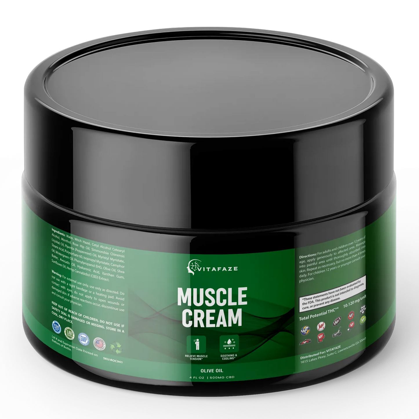 CBD Muscle Cream (4oz) 500mg