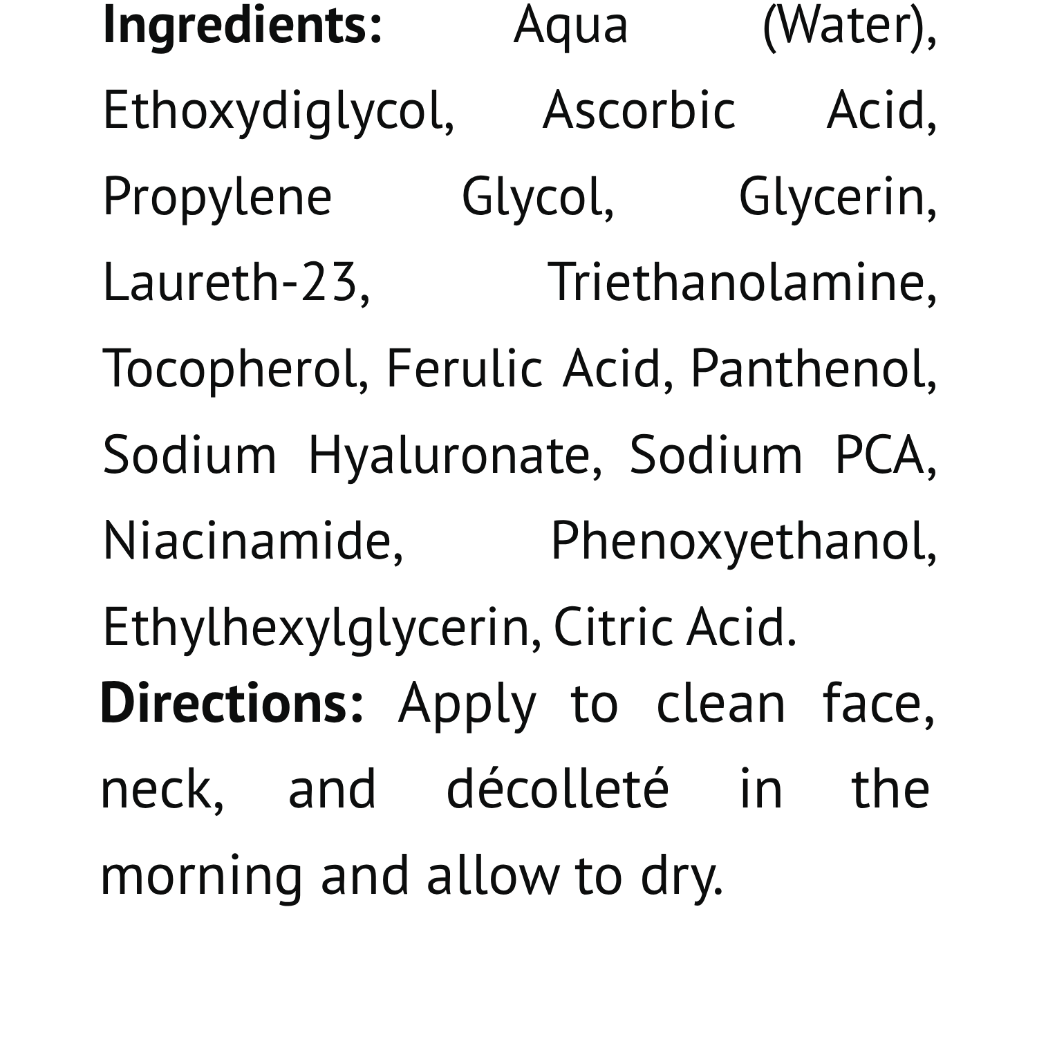 Vitamin C, B, E + Ferulic Antioxidant Serum, USA Made