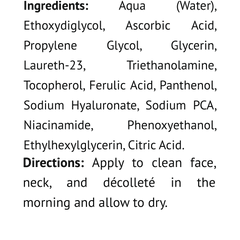 Vitamin C, B, E + Ferulic Antioxidant Serum, USA Made
