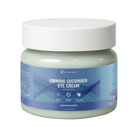 Firming Cucumber Eye Cream w/Bakuchiol, USA Made, Clean & Vegan
