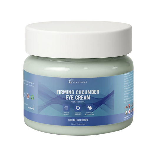 Firming Cucumber Eye Cream w/Bakuchiol, USA Made, Clean & Vegan