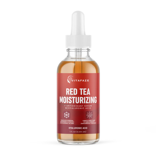 Red Tea Moisturizing + Antioxidant Serum w/Hyaluronic Acid, USA Made