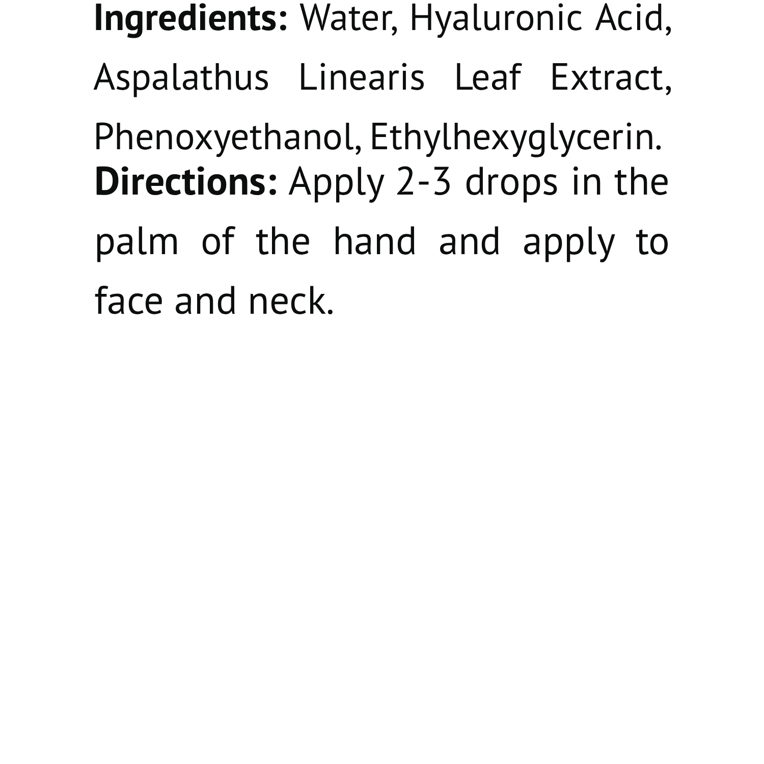 Red Tea Moisturizing + Antioxidant Serum w/Hyaluronic Acid, USA Made